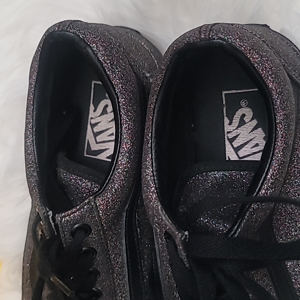 Vans Old Skool women's black glitter shoes - Picture 5 of 7